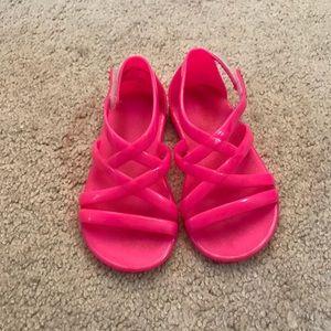 Pink gladiator sandals